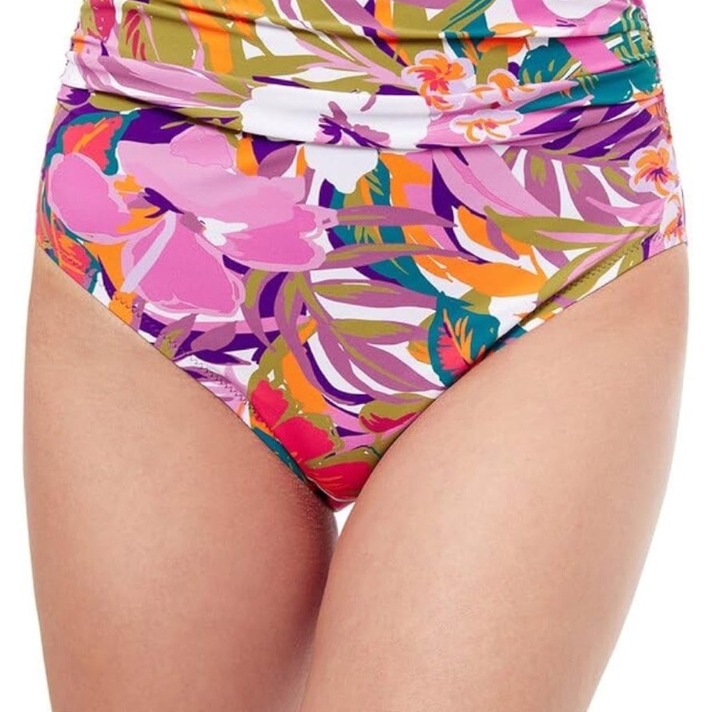 Gottex Floral One Piece Swimsuit - Pink, Purple, Orange